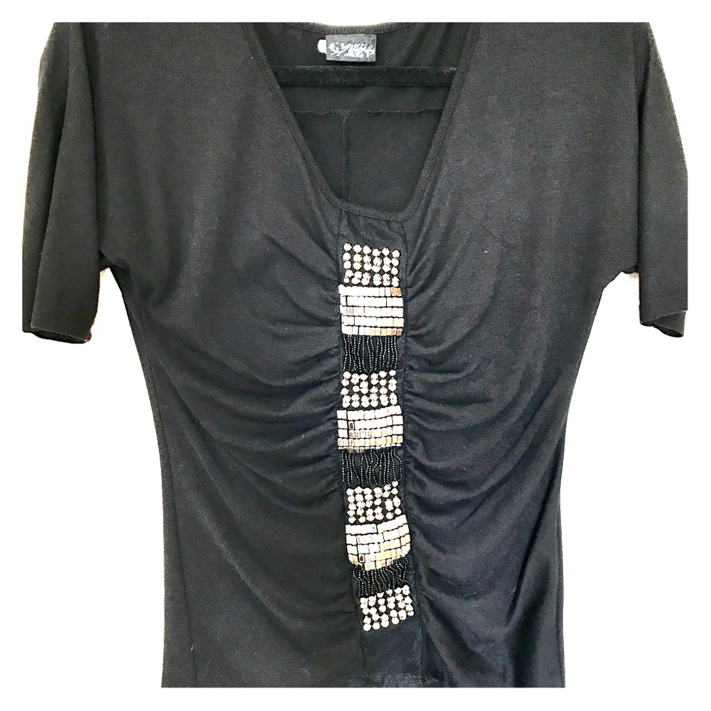 Buckle Brand Jeweled Blouse